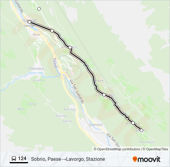 124 Bus Line Map