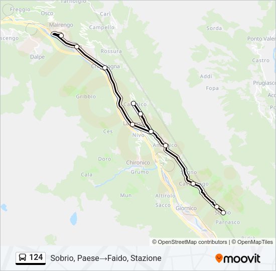 124 Bus Line Map