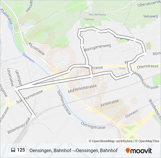 125 Bus Line Map