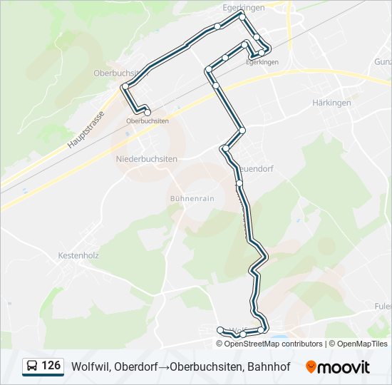 126 bus Line Map