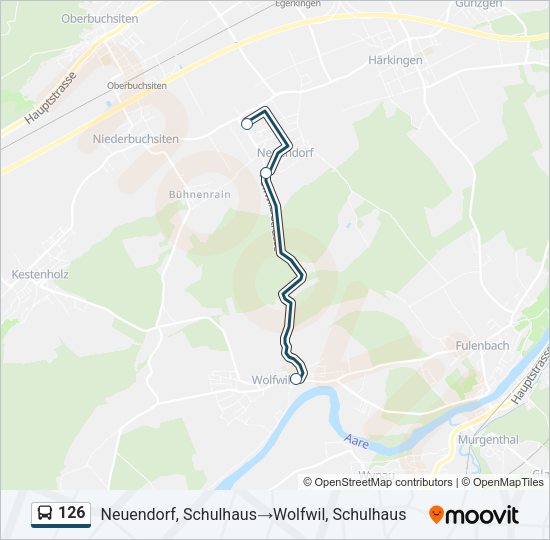 126 Bus Line Map