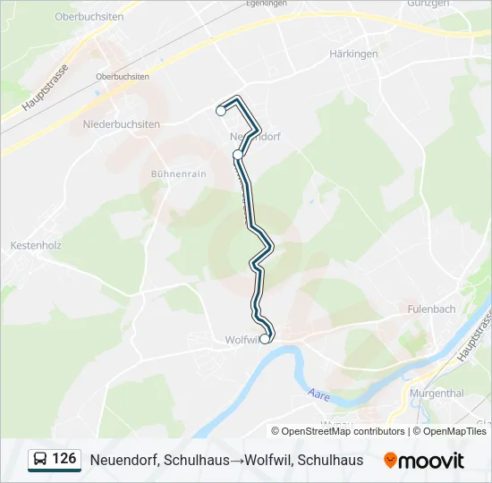126 Bus Line Map