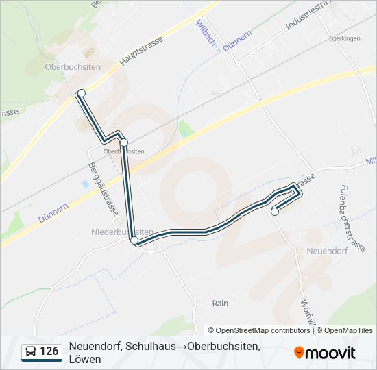 126 Bus Line Map