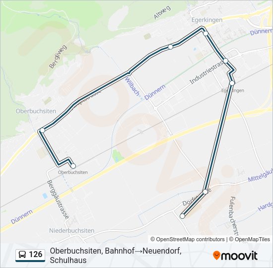 126 Bus Line Map