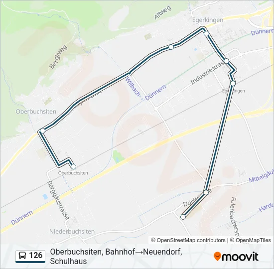 126 Bus Line Map