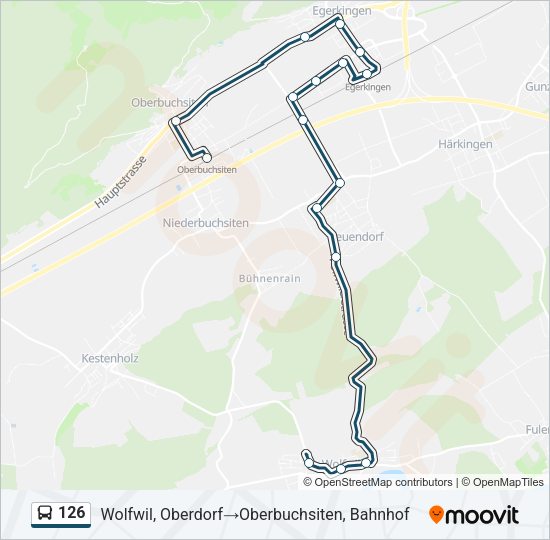 126 Bus Line Map