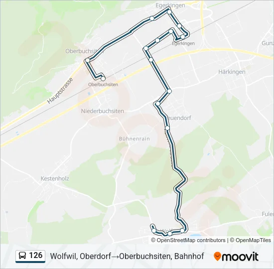 126 Bus Line Map