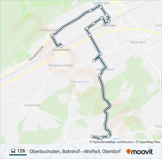126 Bus Line Map