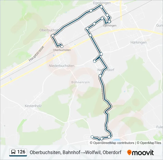 126 Bus Line Map