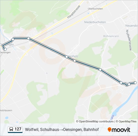 127 bus Line Map