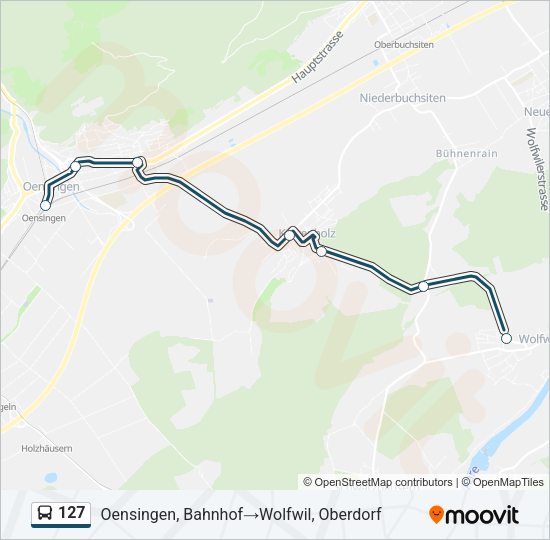 127 Bus Line Map