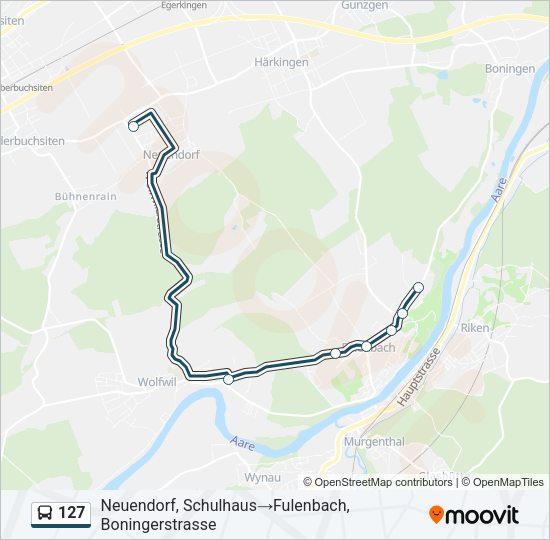 127 Bus Line Map
