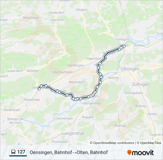 127 Bus Line Map
