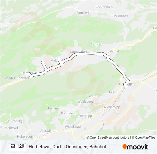 129 Bus Line Map