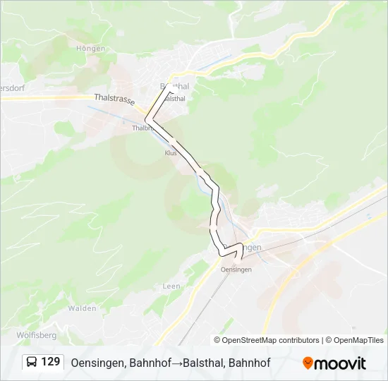 129 Bus Line Map