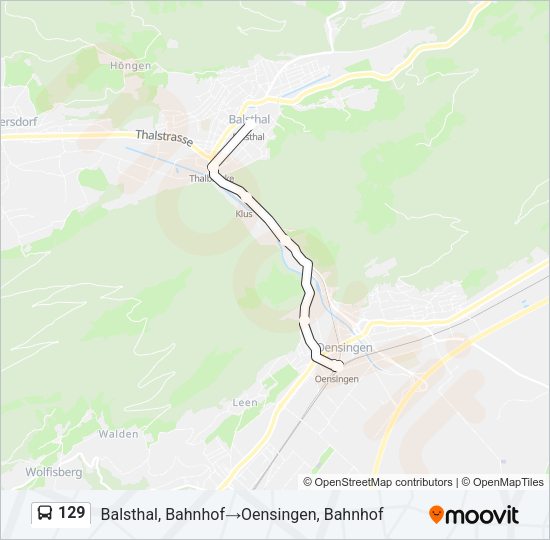 129 Bus Line Map