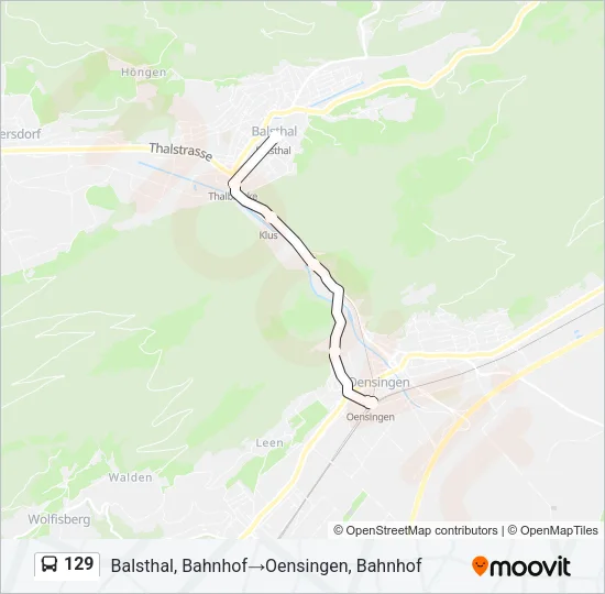 129 Bus Line Map