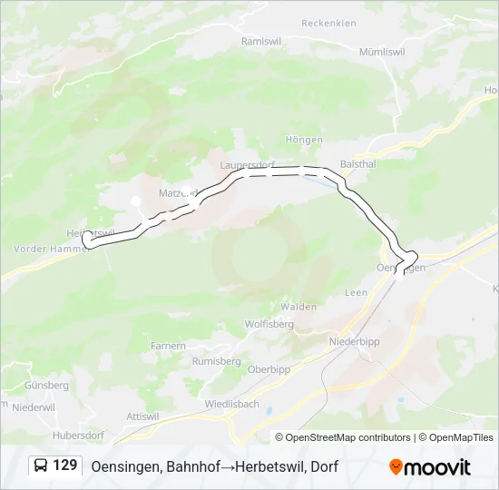 129 Bus Line Map