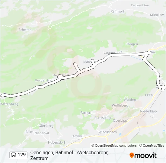 129 Bus Line Map