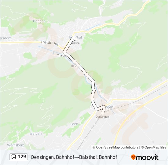 129 Bus Line Map