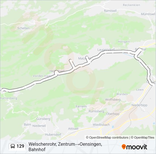 129 Bus Line Map