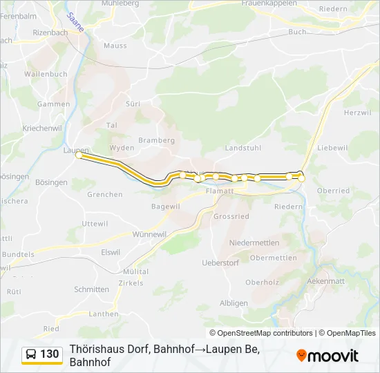 130 Bus Line Map
