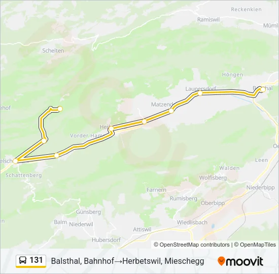 131 Bus Line Map