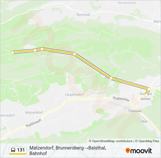 131 Bus Line Map