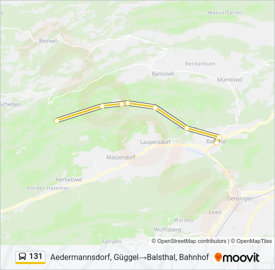 131 Bus Line Map