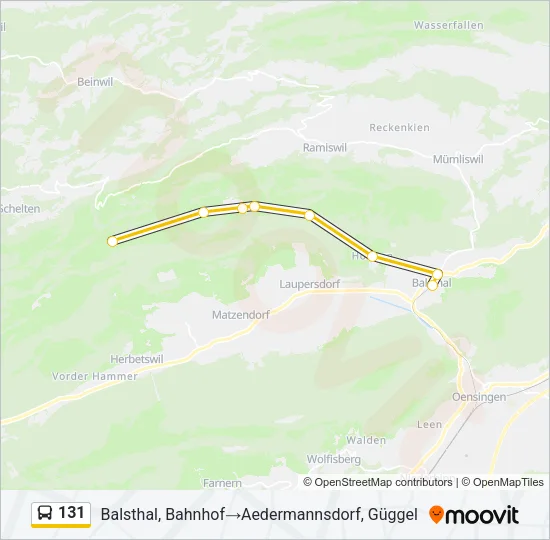 131 Bus Line Map
