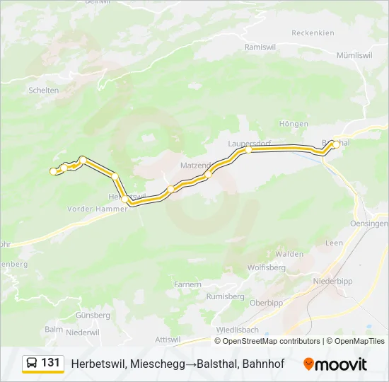131 Bus Line Map