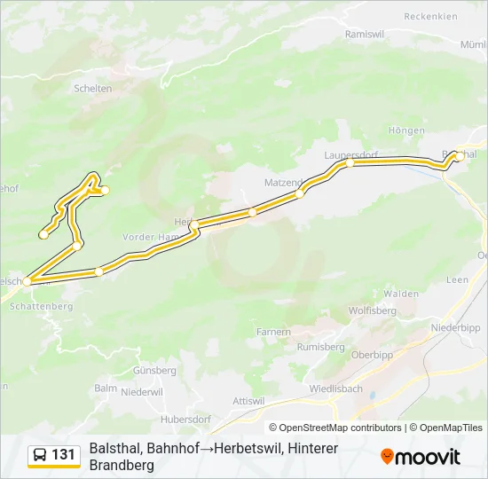131 Bus Line Map