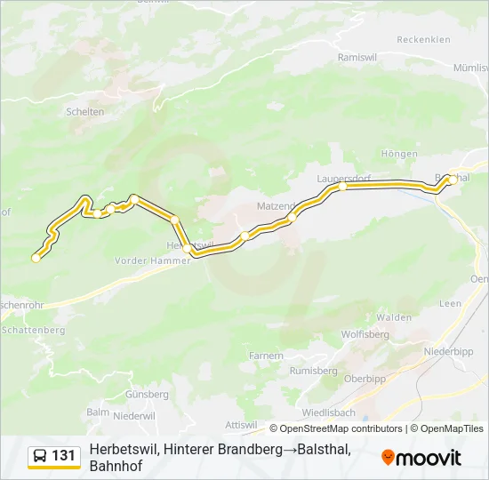 131 Bus Line Map