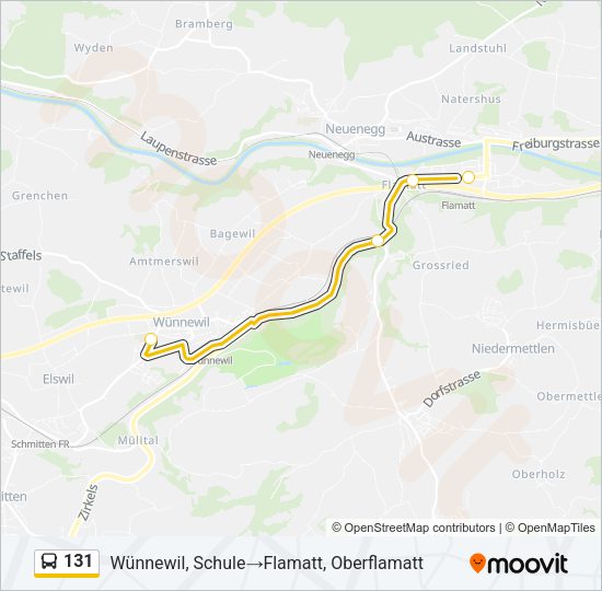 131 Bus Line Map