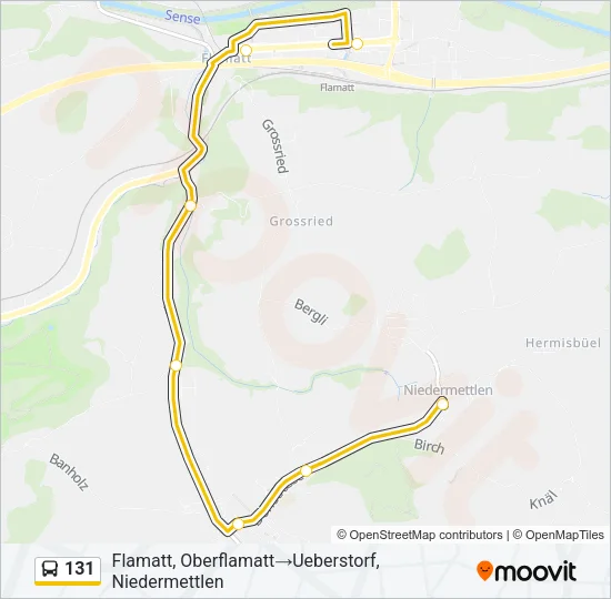 131 Bus Line Map