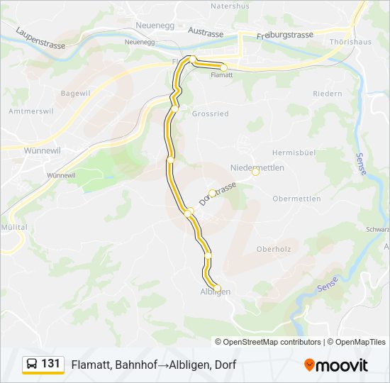 131 Bus Line Map