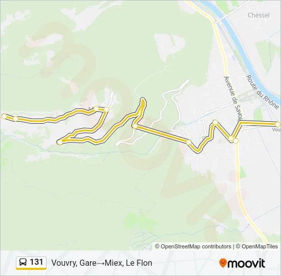 131 Bus Line Map