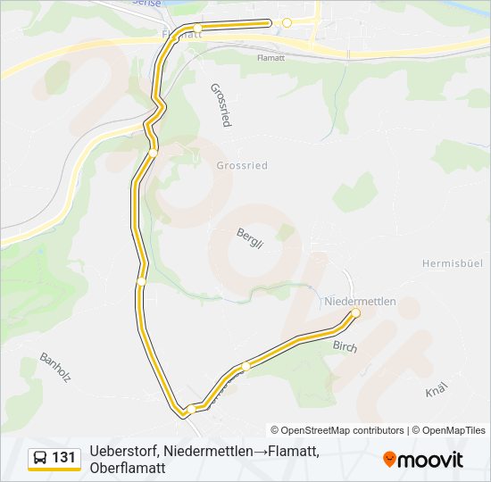 131 Bus Line Map