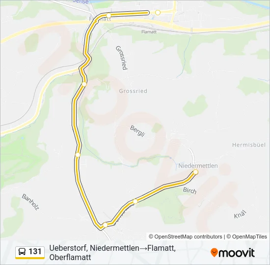 131 Bus Line Map