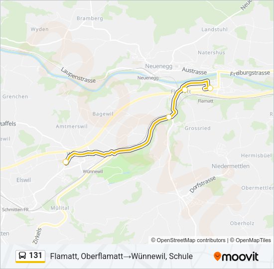 131 Bus Line Map
