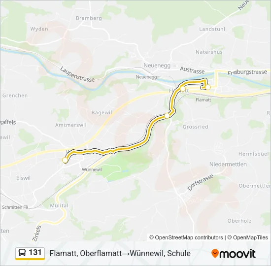 131 Bus Line Map