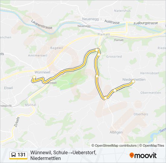 131 Bus Line Map