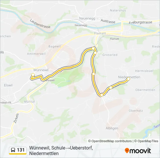 131 Bus Line Map