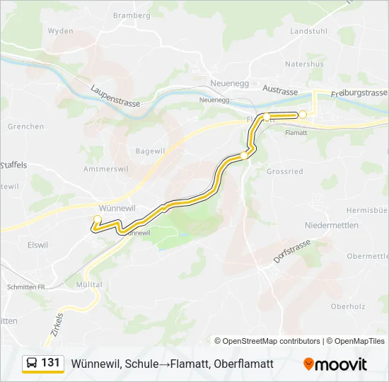 131 Bus Line Map