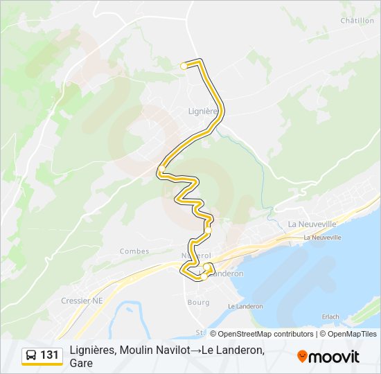 131 Bus Line Map