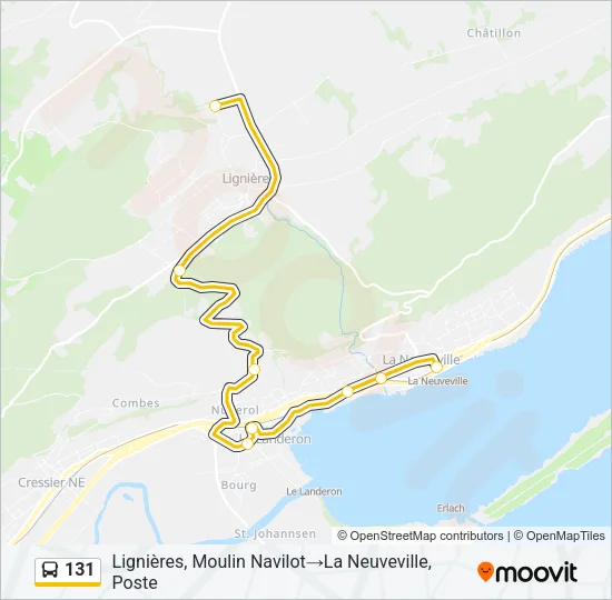 131 Bus Line Map