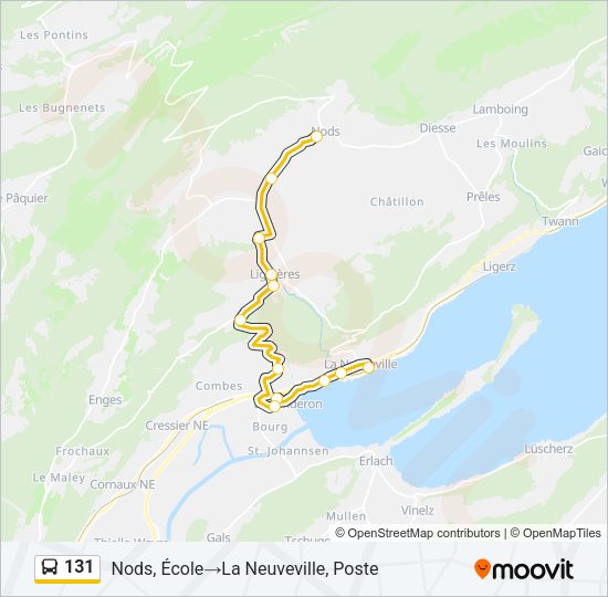 131 Bus Line Map