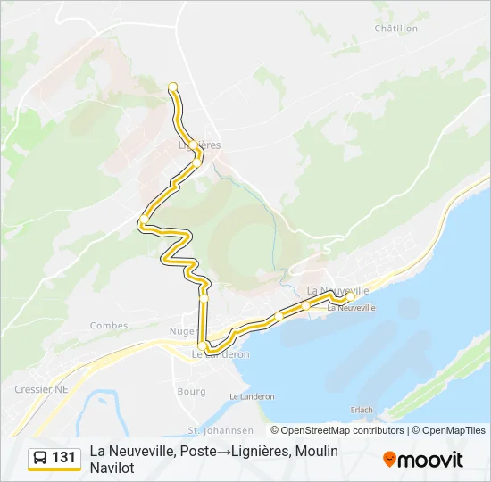 131 Bus Line Map