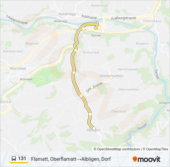 131 Bus Line Map