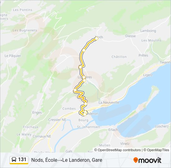 131 Bus Line Map